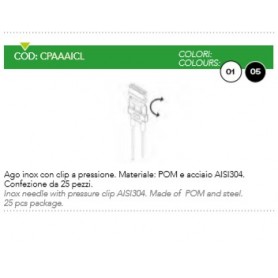 AGO INOX CON CLIP A PRESSIONE NERO CF25Z 