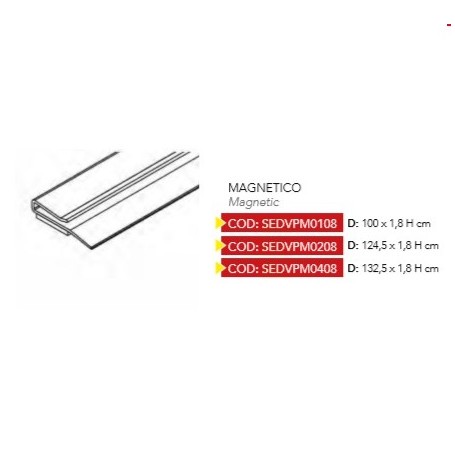 GUIDA POSTERIORE MAGNETICA 1245MM 
