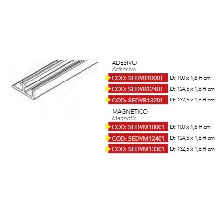 GUIDA SEPARATORI ANTERIORE ADES. 1000MM 