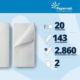 PAPERNET PIEGATI A Z  23.5X23 20 CONFEZIONI DA 143 FOGLI