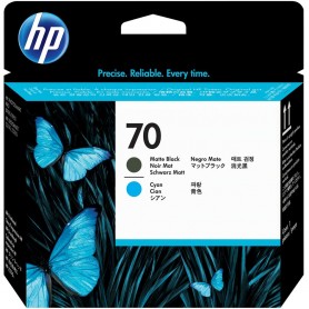 HP TESTINA 70 NERO OPACO/CYANO 