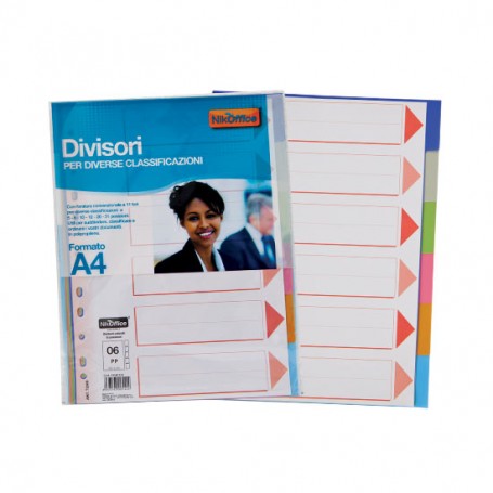 DIVISORE PLASTICI 12 COL. A4 