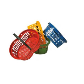 CESTO SPESA 27 LITRI GIALLO 2 MANICI 