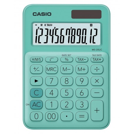 CASIO MS-20UC CALCOLATRICE VERDE CHIARO 