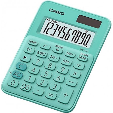 CASIO MS-7UC CALCOLATRICE VERDE CHIARO 