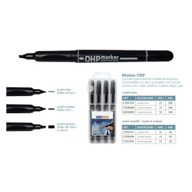 MARKER OHP PUNTA FINE NERO 