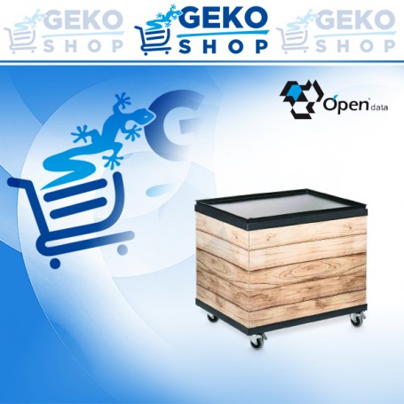 MODULO ESPOSITIVO ORTOFRUTTA EFF. LEGNO 756 X 815 X 845 CON RUOTE MAX 150KG