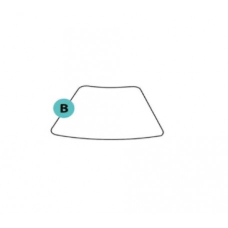 VASSOIO SEMICIRCOLARE 280X170X20 NERO 