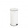 CONTENITORE A PEDALE METALLO BIANCO 40LT AD ESTRAZIONE CENTRALE