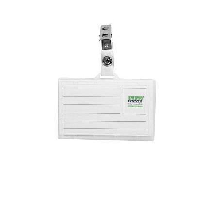 PORTABADGE SEMIRIGIDO 90X56 MM CF.50 