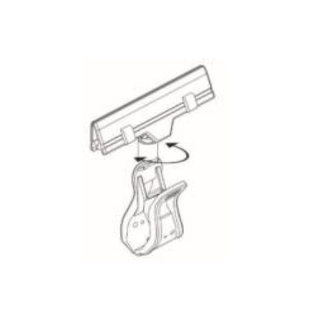 SNODO C/PORTA MESSAGGI E PINZA NERO CF25 