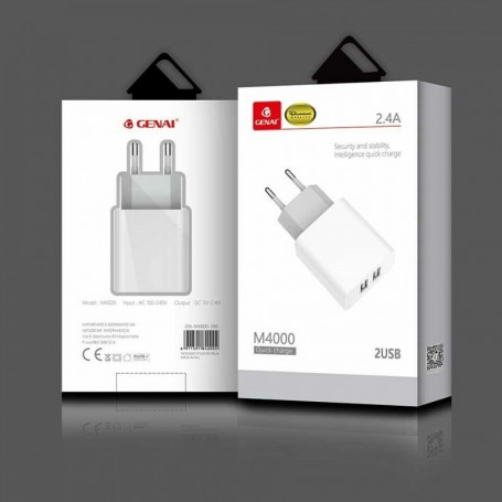 ADATTATORE CARICATORE PRESA 2 POSTI 3.1A 