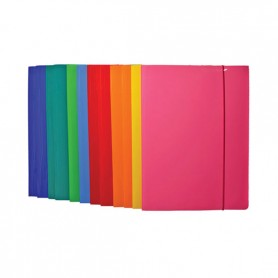 CARTELLA C/ELAST PLASTICA BLU 