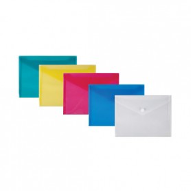 BUSTA TRASP. A5 C/BOTTONE COL.ASS. CF.5 