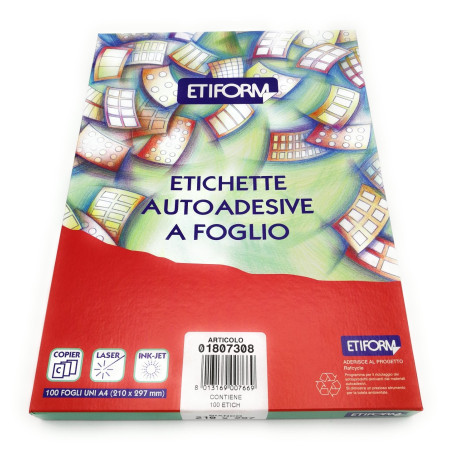 ETICHETTE SU FOGLIO A4 67X24   FG.100 