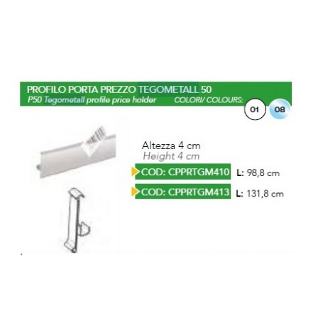 PROFILO TRASP. TEGOMETAL H40 MM 1318MM 