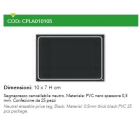 SEGNAPREZZO CANCELLABILE NERO PVC CF. 25 + 1 MARKER + MOLETTA C/CLIP