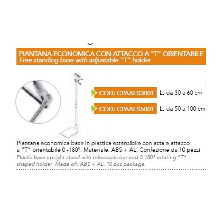 PIANTANA BASE  30+30 ATTACCO "T" SNODATO 