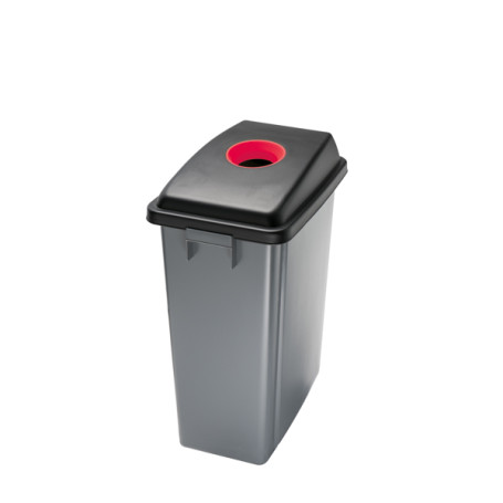 GETTACARTE CON FORO SUPERIORE ROSSO CAPACITA' 60 LITRI