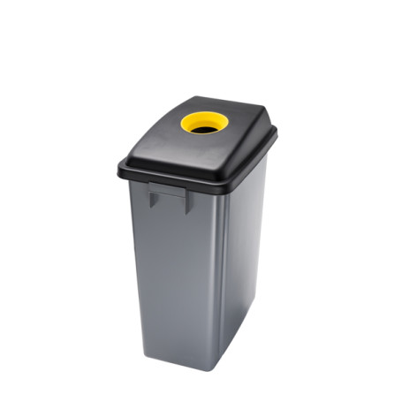 GETTACARTE CON FORO SUPERIORE GIALLO CAPACITA' 60 LITRI