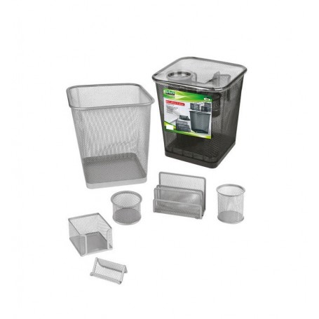 SET DI ACCESSORI SCRIVANIA PZ.6 SILVER 