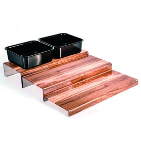 ALZATA DA BANCO 3 PIANI CON PIEGA LATO 40 X 25 X 5H CM