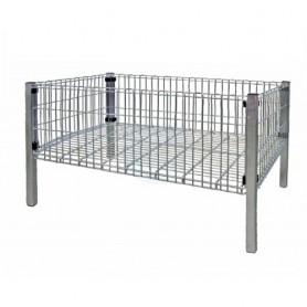 BANCARELLA A FILO RIGIDO 80X60X80H KG55 CON RUOTE