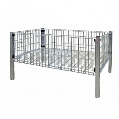 BANCARELLA A FILO RIGIDO 80X60X80H KG55 CON RUOTE