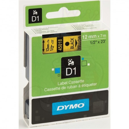 NASTRO DYMO 12X7 MM NERO/GIALLO 