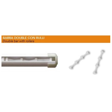 BARRA DOUBLE CON RULLI LUNG. 200 