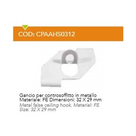 GANCIO CONTROSOFFITTA ACCIAIO MM32X29 