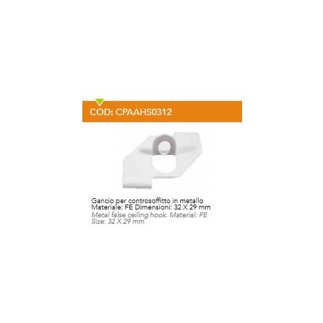 GANCIO CONTROSOFFITTA ACCIAIO MM32X29 
