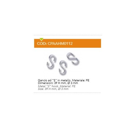GANCIO IN METALLO A"S" 