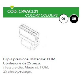 CLIP A PRESSIONE NERO CF25PZ 