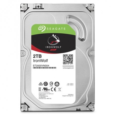 HD SEAGATE  IRON WOLF SATA3 2TB 3.5" 590 0 RPM  64mb cache 24x7 - NAS HDD - ST2000VN004 - Gar. 3 anni