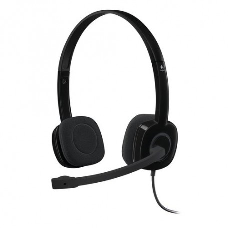CUFFIA LOGITECH "H151" CON MICROFONO, Ja ck 3,5mm, NERO - 981-000589