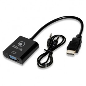 CAVO ADATTATORE ATLANTIS HDMI TO VGA con audio analogico (jack 3,5mm) 20cm A04-HDMI_VGA