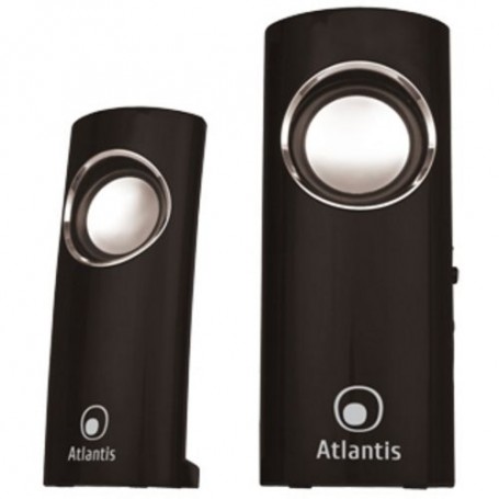 CASSE ATLANTIS "Soundpower 340" 2.0 2W R MS, Elegante finitura high glossy Nero Lucido P003-C12-B