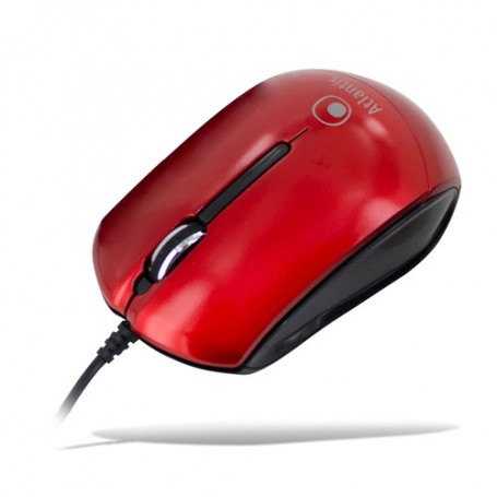 MINI MOUSE ATLANTIS P009-KM23-RD SCROLL USB 3 tasti 800-1000 dpi, Red