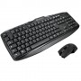 KIT ATLANTIS BASIC 400 P013-AX250G+M TAS TIERA WIRELESS + MOUSE OTTICO WIRELESS 3 Tasti + scroll, Ricevitore nano-size US