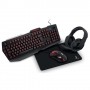STARTER KIT GAMING TRITON by Atlantis KT 410: TASTIERA RETROILLUM 3Colori + MOUSE RETROILLUM  fino a 3200dpi + CUFFIA+ TA
