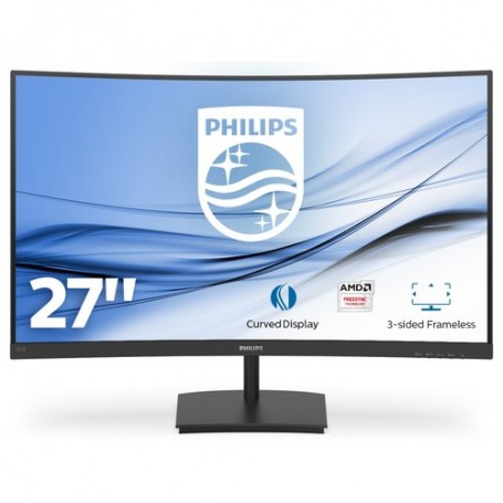 MONITOR PHILIPS LED 27" Wide CURVED 271E 1SCA/00 VA 1920x1080 4ms 250cd/mq 3000:1(Mega Infinity DCR)2x3W MM VGA HDMI GAMI