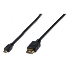 CAVO MICRO HDMI/HDMI DIGITUS M/M HIGH SP EED con Ethernet, da tipo micro D a tipo A - 1MT