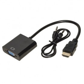 ADATTATORE LINK HDMI/VGA M/F CON AUDIO 3,5 mm, 15cm