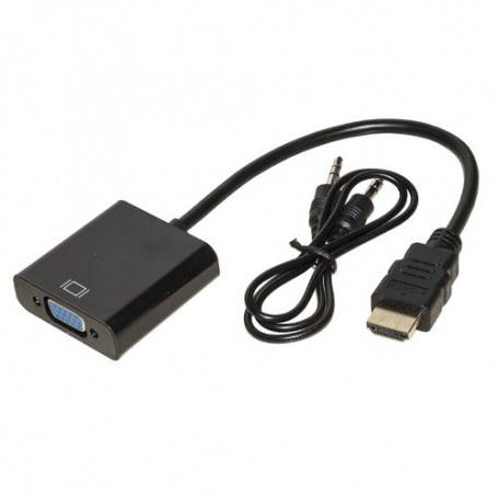 ADATTATORE LINK HDMI/VGA M/F CON AUDIO 3,5 mm, 15cm