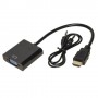 ADATTATORE LINK HDMI/VGA M/F CON AUDIO 3,5 mm, 15cm