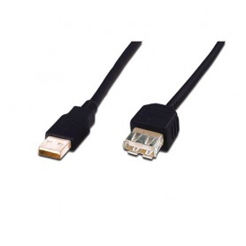 CAVO DIGITUS USB 2.0 A-A M-F PROLUNGA 3m t NERO