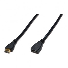 CAVO PROLUNGA HDMI DIGITUS HIGH SPEED WI TH ETHERNET CONNETTORI TIPO A MASCHIO/FEMMINA 5mt