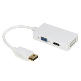 ADATTATORE LINK da DISPLAYPORT a DVI+HDM I+VGA FEMMINA