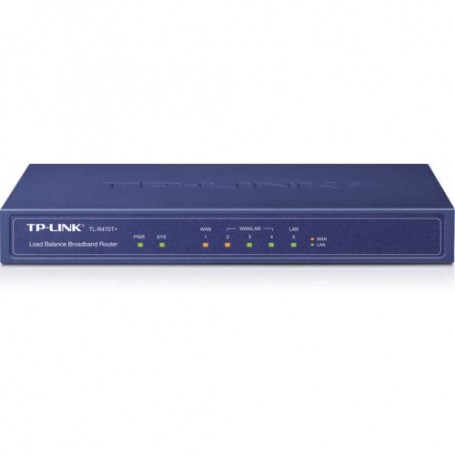 ROUTER TP-LINK TL-R470T+ 5P Multi-Wan pe r Small Office and Net Cafe, Advanced firewall, Configurabile fino a 4P Wan